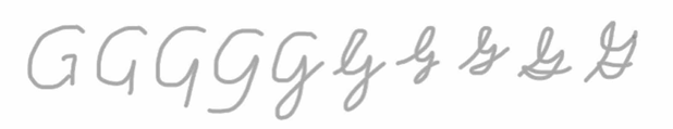 unlocking the cursive G step 1