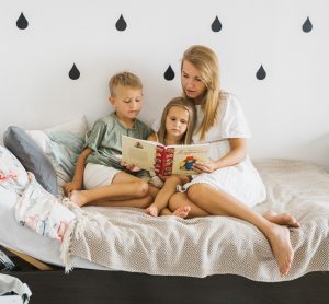 Image of family reading